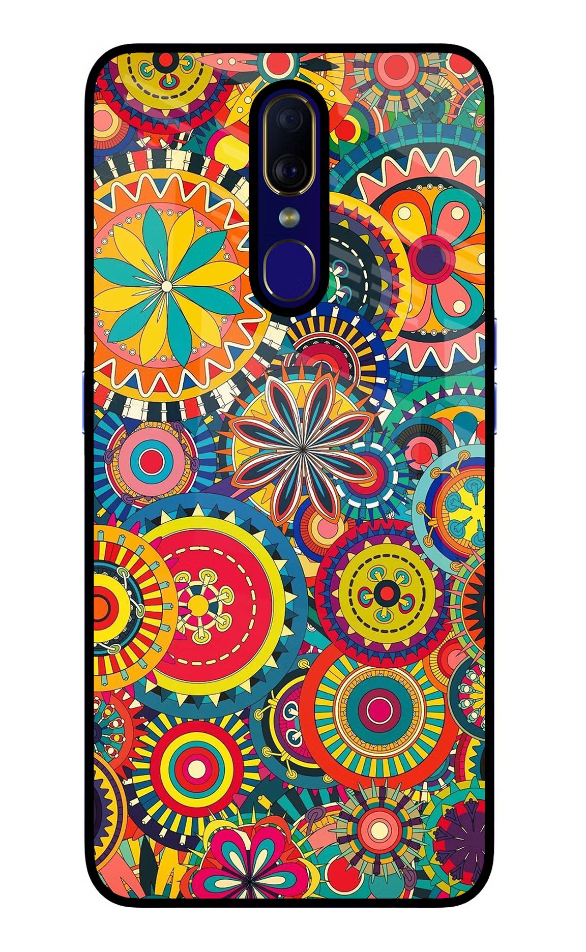 Gol Gol Art Oppo F11 Glass Case Back Cover by Casekaro