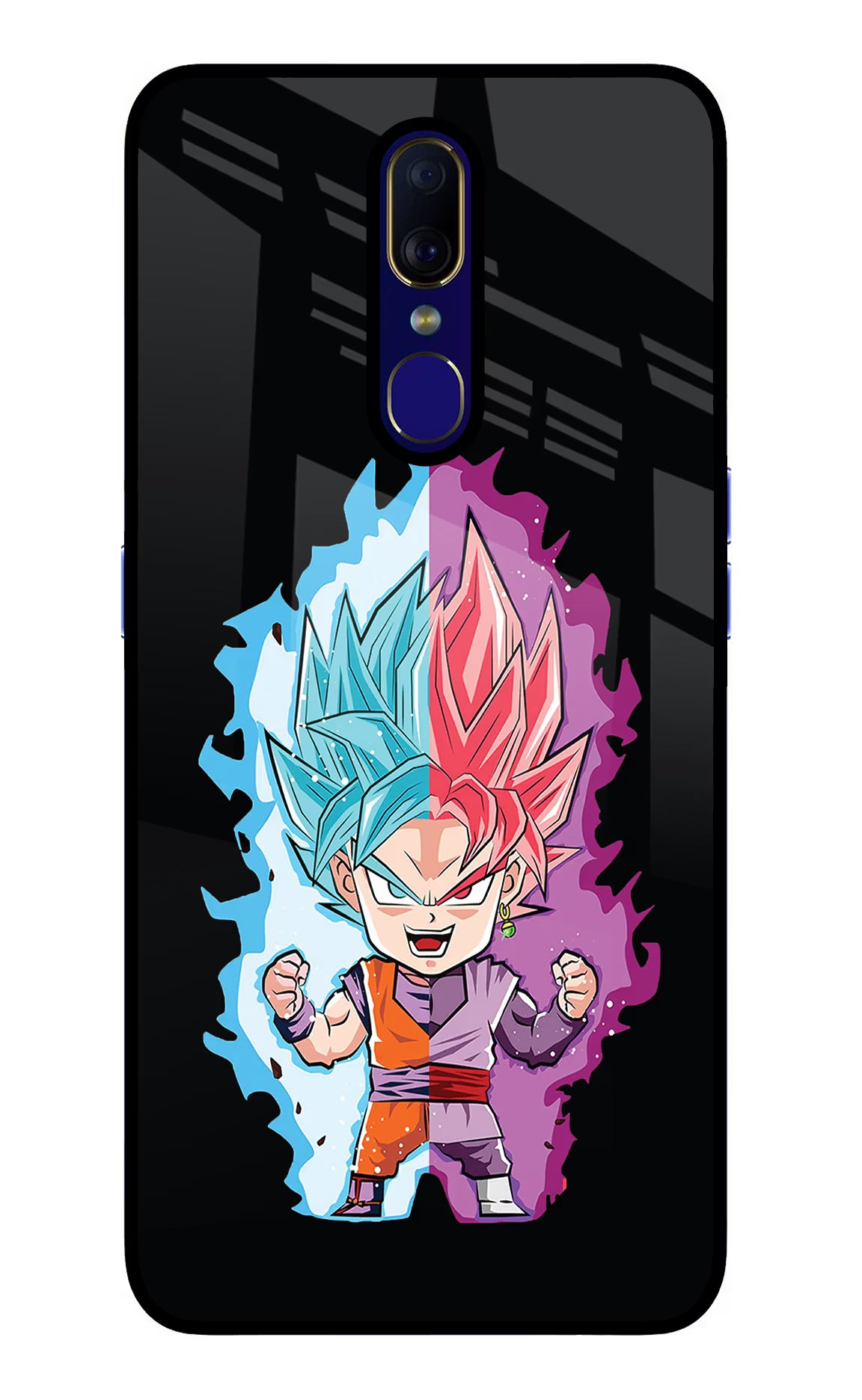 Chota Goku Oppo F11 Glass Case Back Cover by Casekaro