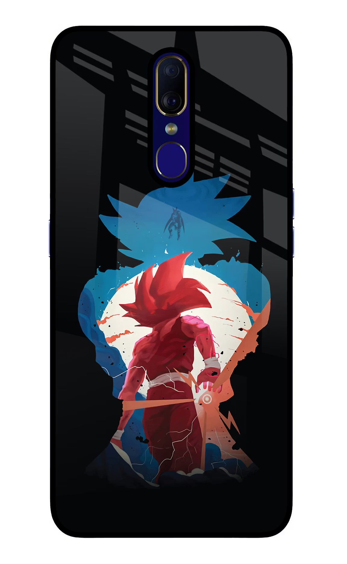 Goku Oppo F11 Glass Case Back Cover by Casekaro
