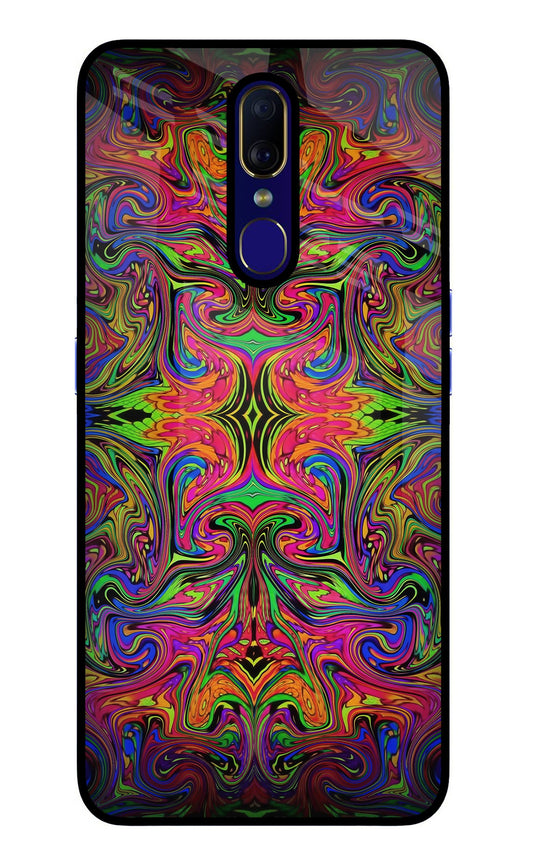 Psychedelic Art Oppo F11 Glass Case