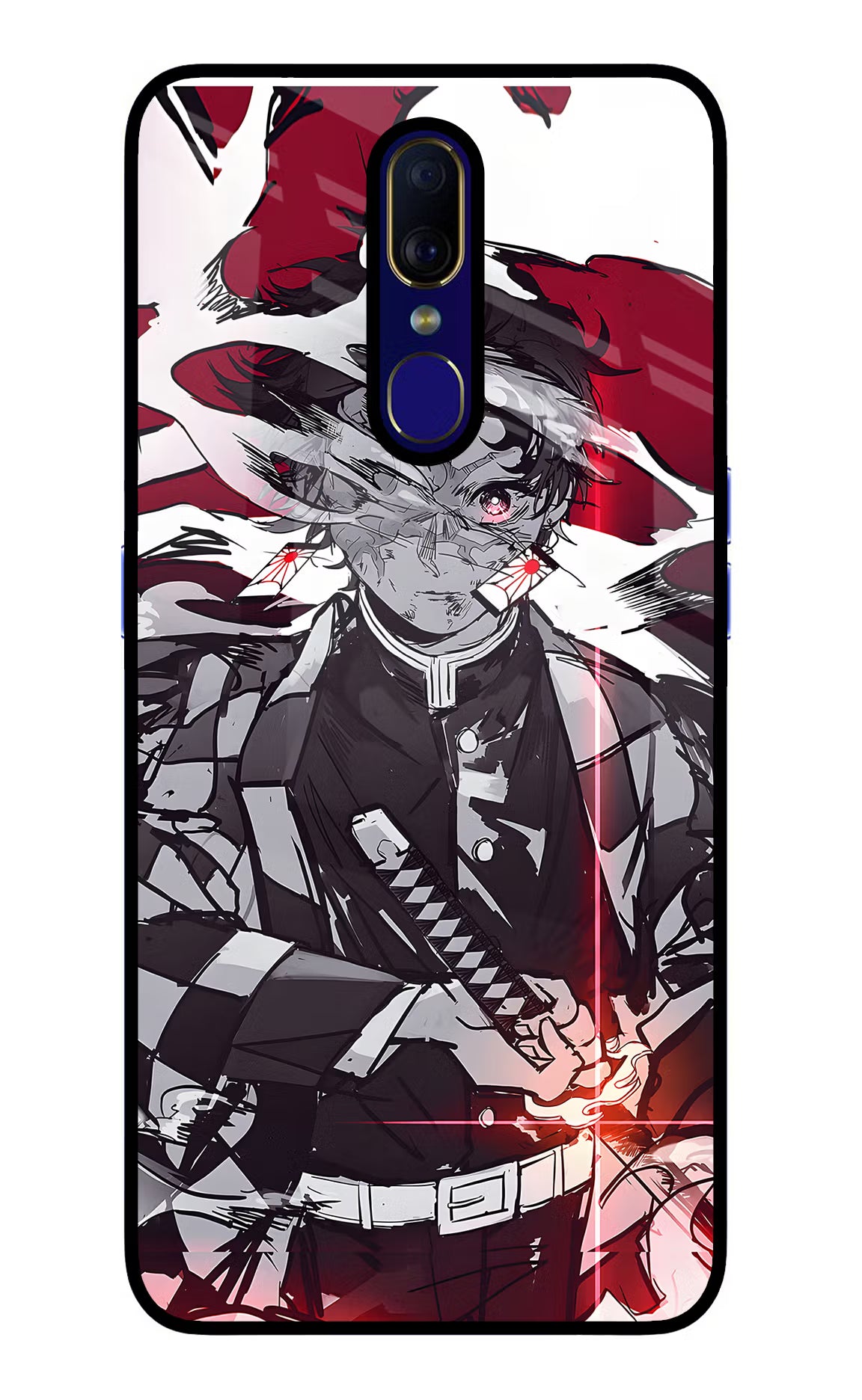 Demon Slayer Oppo F11 Glass Case Back Cover by Casekaro