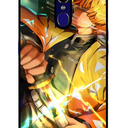 Demon Slayer Oppo F11 Glass Case Back Cover by Casekaro