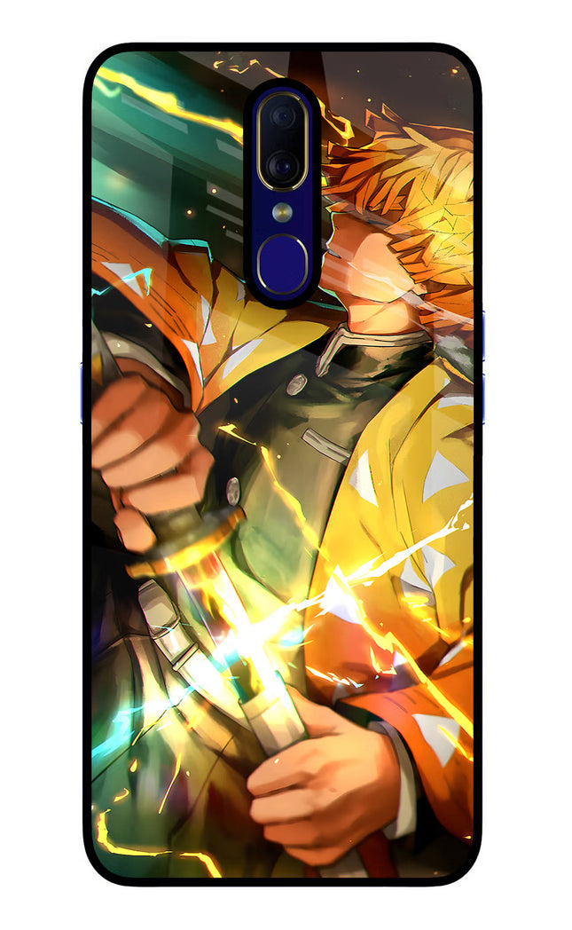 Demon Slayer Oppo F11 Glass Case Back Cover by Casekaro