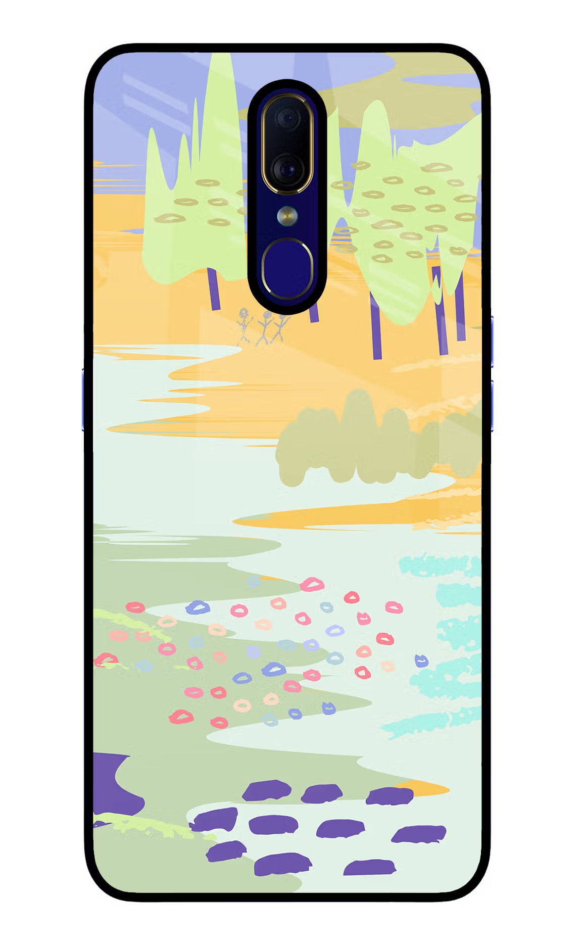 Scenery Oppo F11 Glass Case Back Cover by Casekaro
