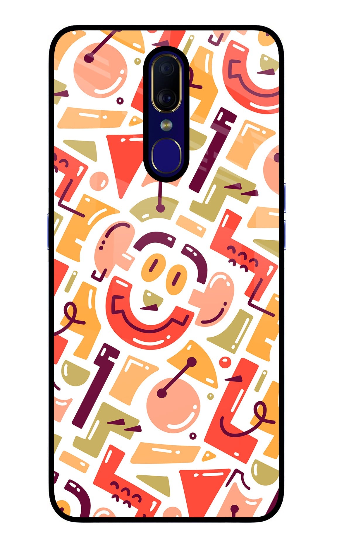 Doodle Pattern Oppo F11 Back Cover