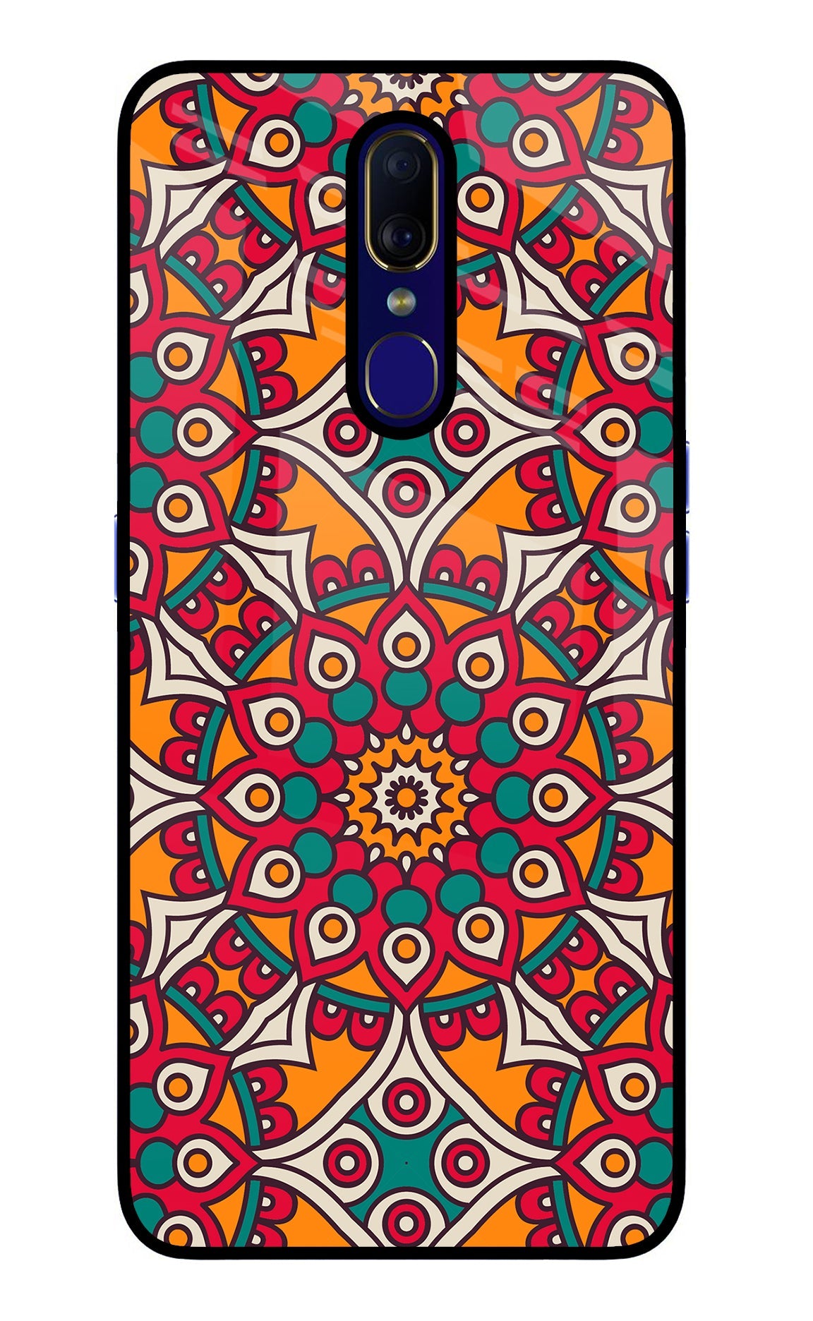 Mandala Art Oppo F11 Glass Case