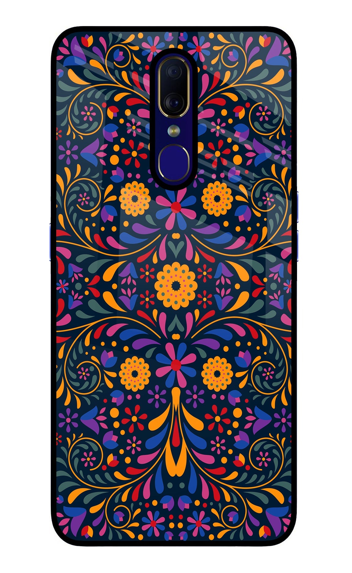 Mexican Art Oppo F11 Glass Case