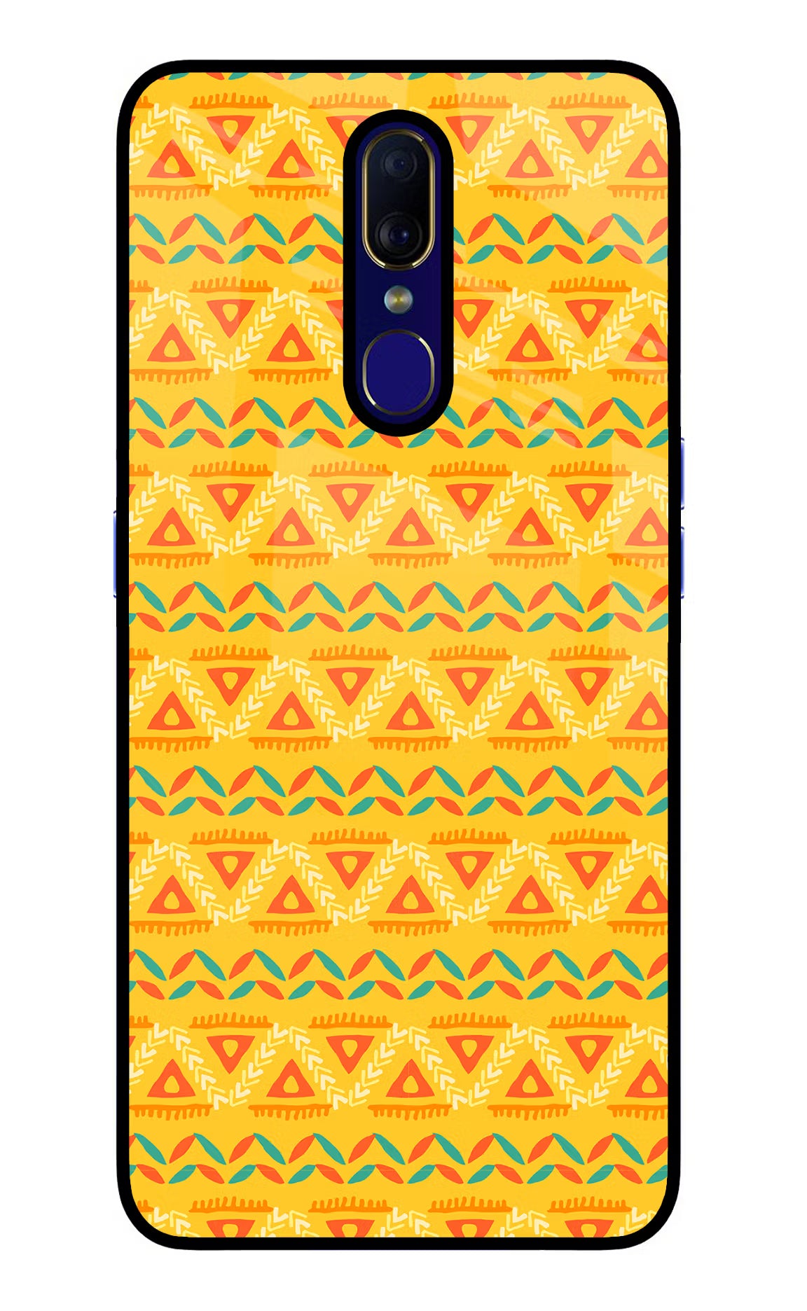 Tribal Pattern Oppo F11 Glass Case Back Cover by Casekaro