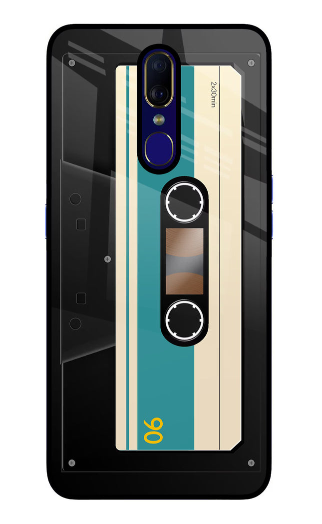 Cassette Oppo F11 Glass Case Back Cover by Casekaro