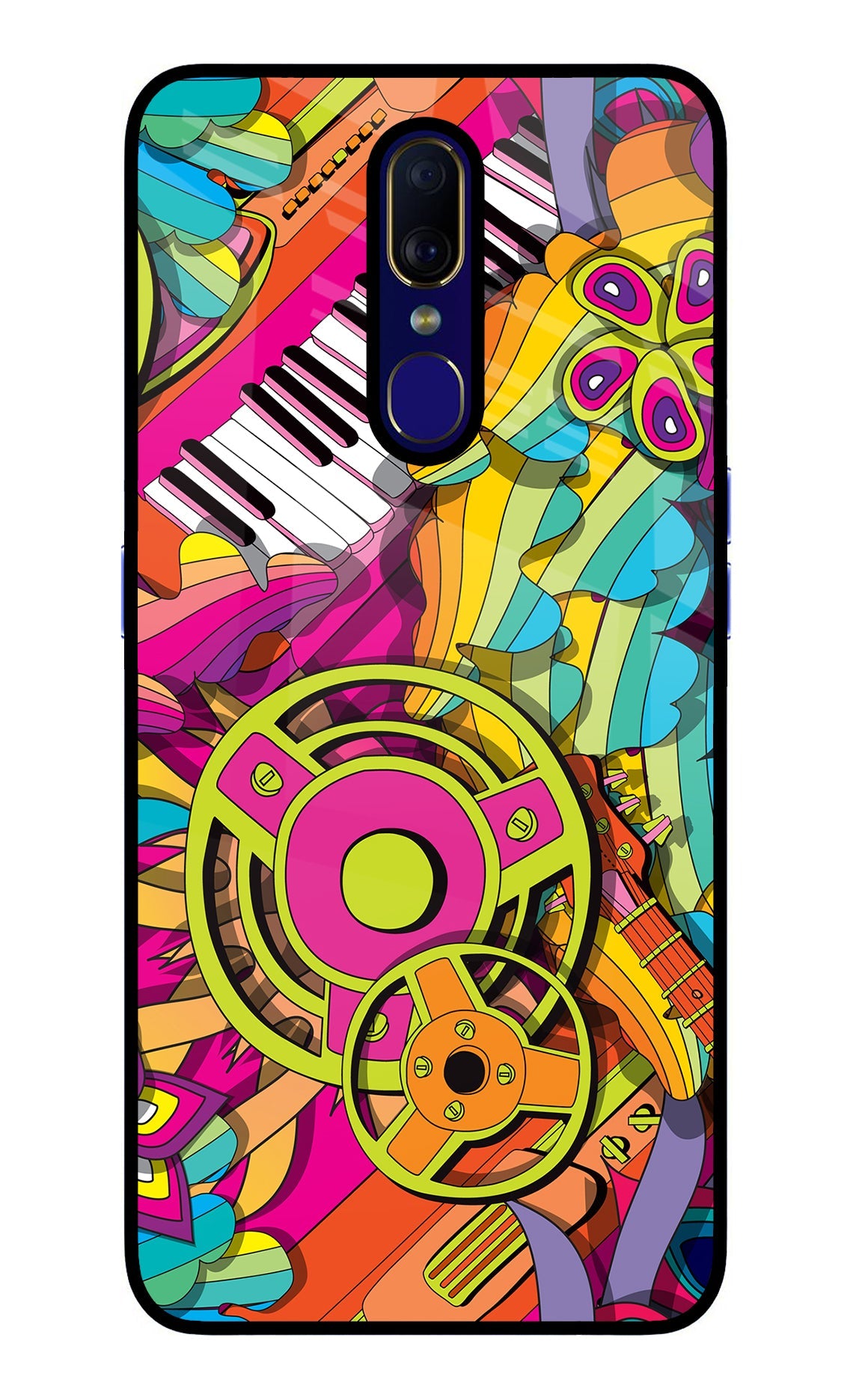 Music Doodle Oppo F11 Glass Case