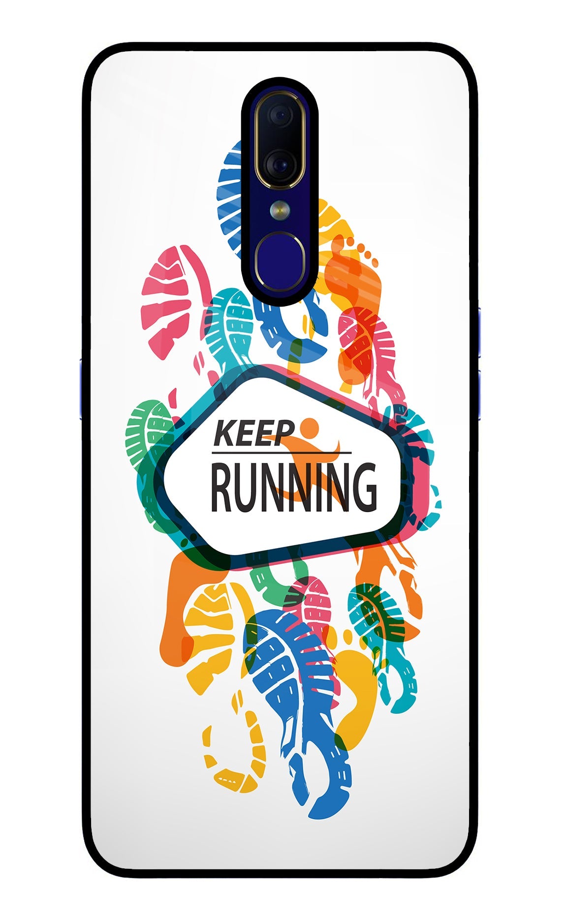 Keep Running Oppo F11 Glass Case