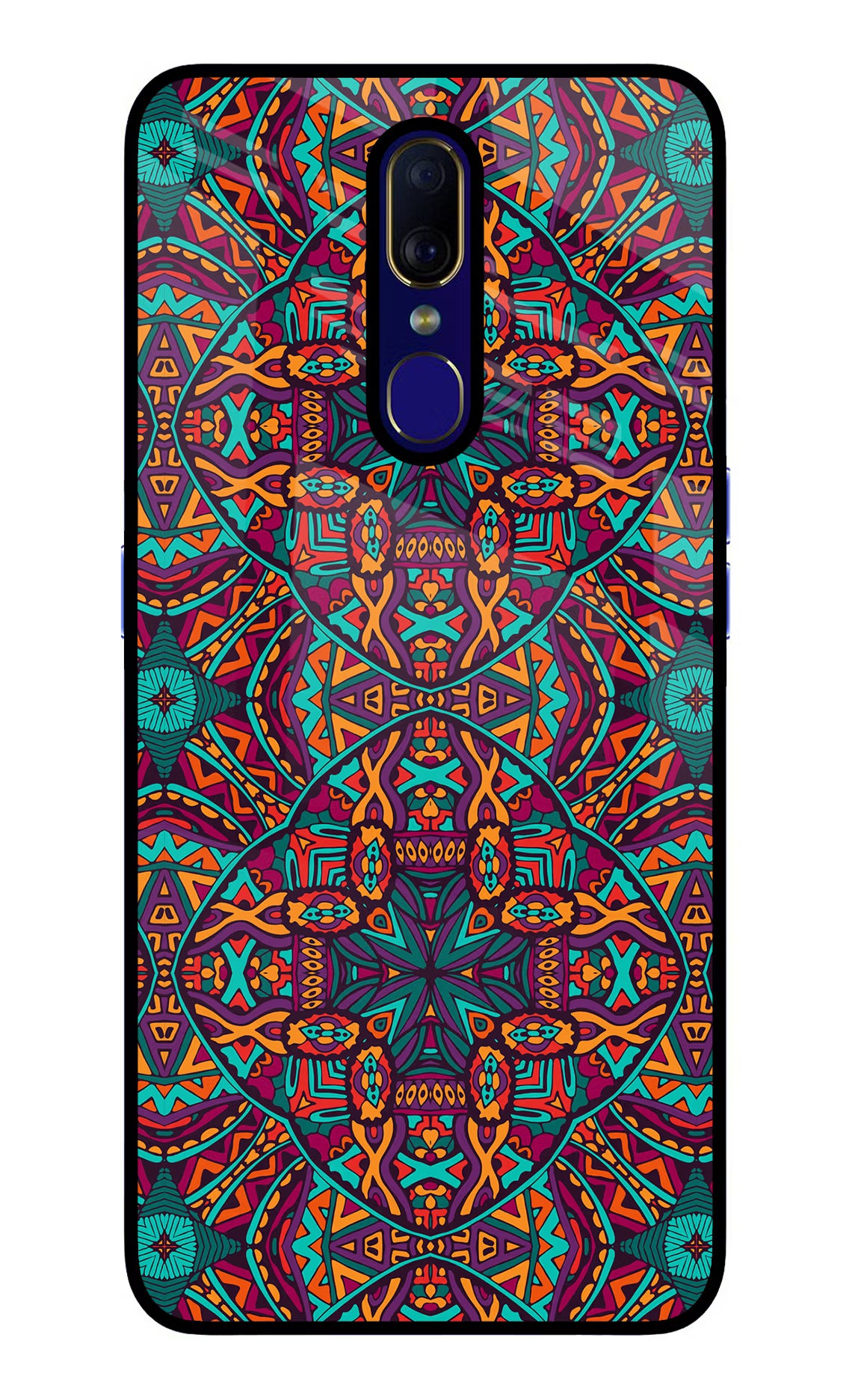 Colour Mandala Oppo F11 Glass Case Back Cover by Casekaro