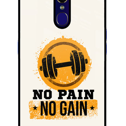 No Pain No Gain Oppo F11 Glass Case Back Cover by Casekaro