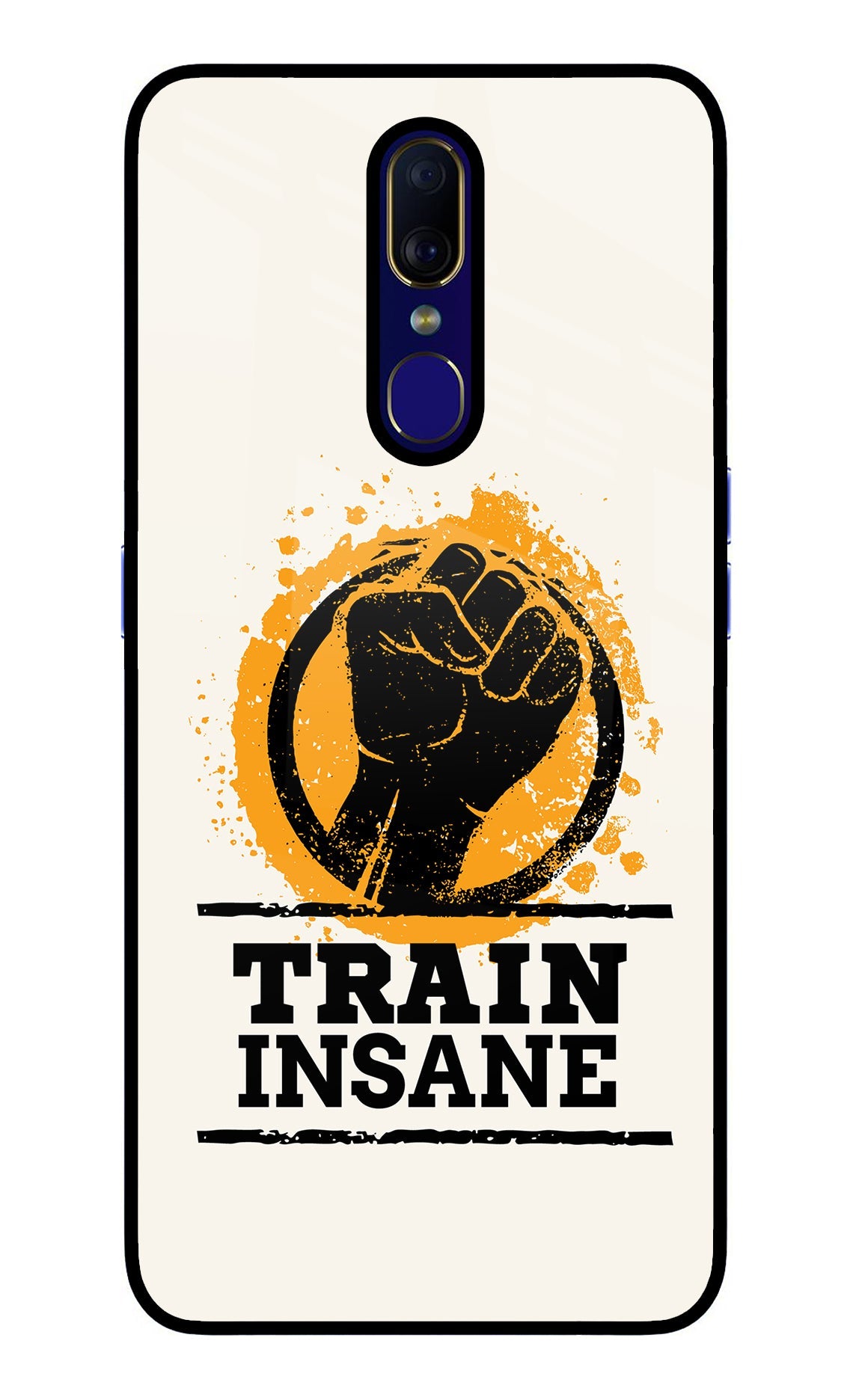 Train Insane Oppo F11 Glass Case