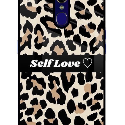 Leopard Print Self Love Oppo F11 Glass Case Back Cover by Casekaro