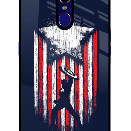 Captain America Marvel Art Oppo F11 Glass Case