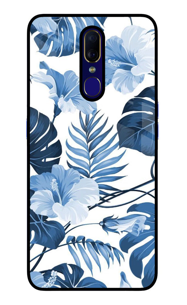 Fabric Art Oppo F11 Glass Case Back Cover by Casekaro