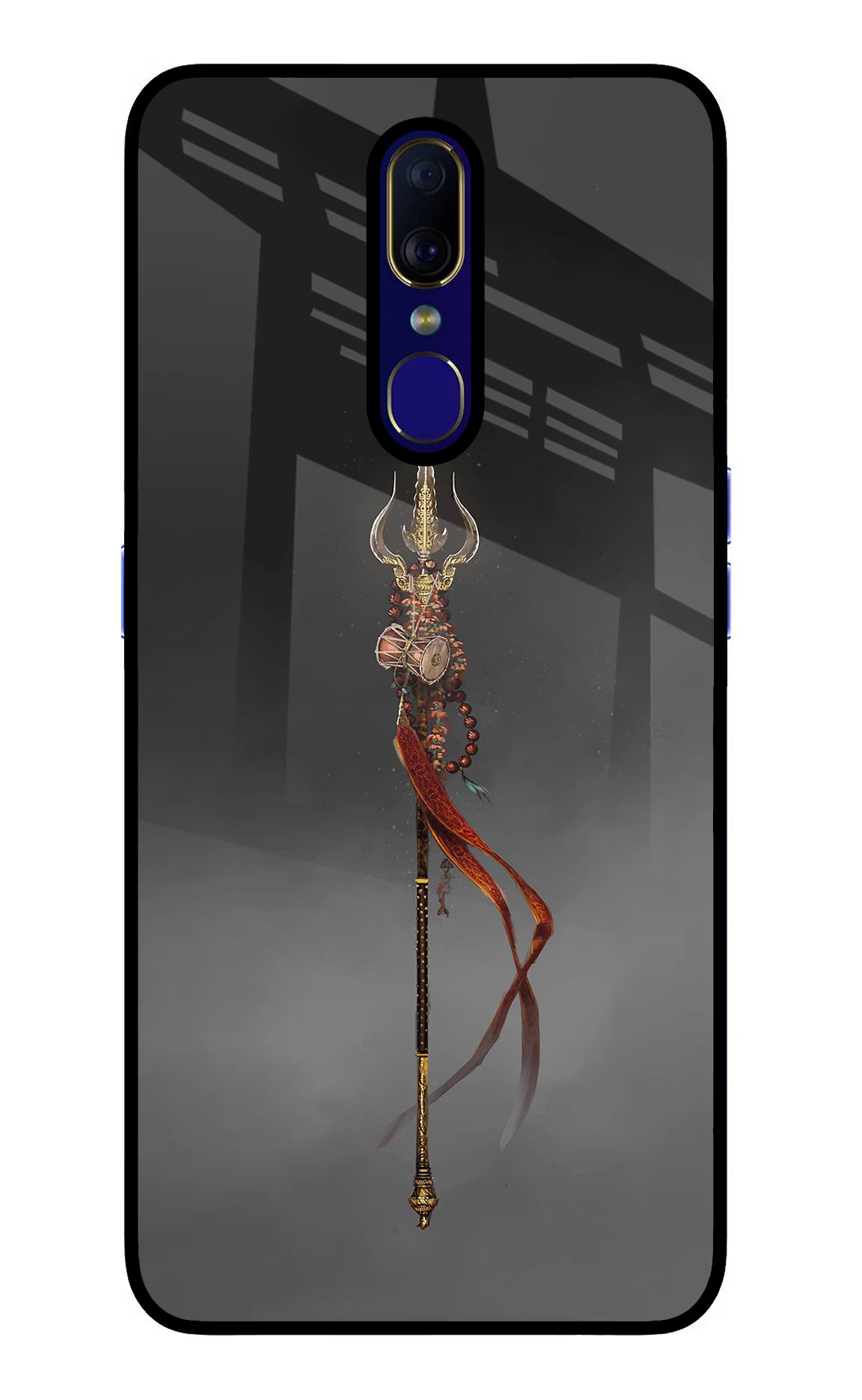Shiv Trishul Oppo F11 Glass Case Back Cover by Casekaro