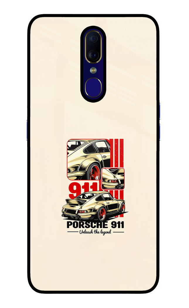 Classic Porsche 911 Oppo F11 Glass Case Back Cover by Casekaro