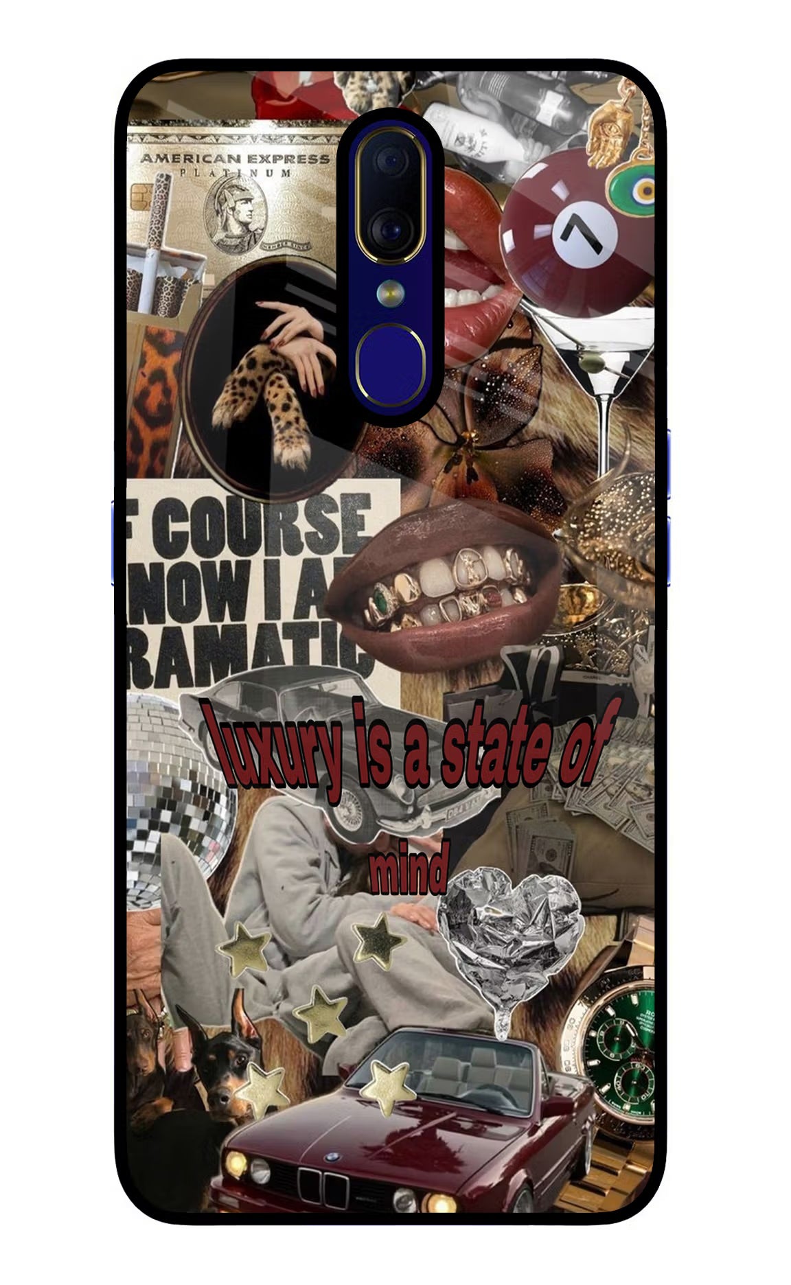 Luxury Oppo F11 Glass Case