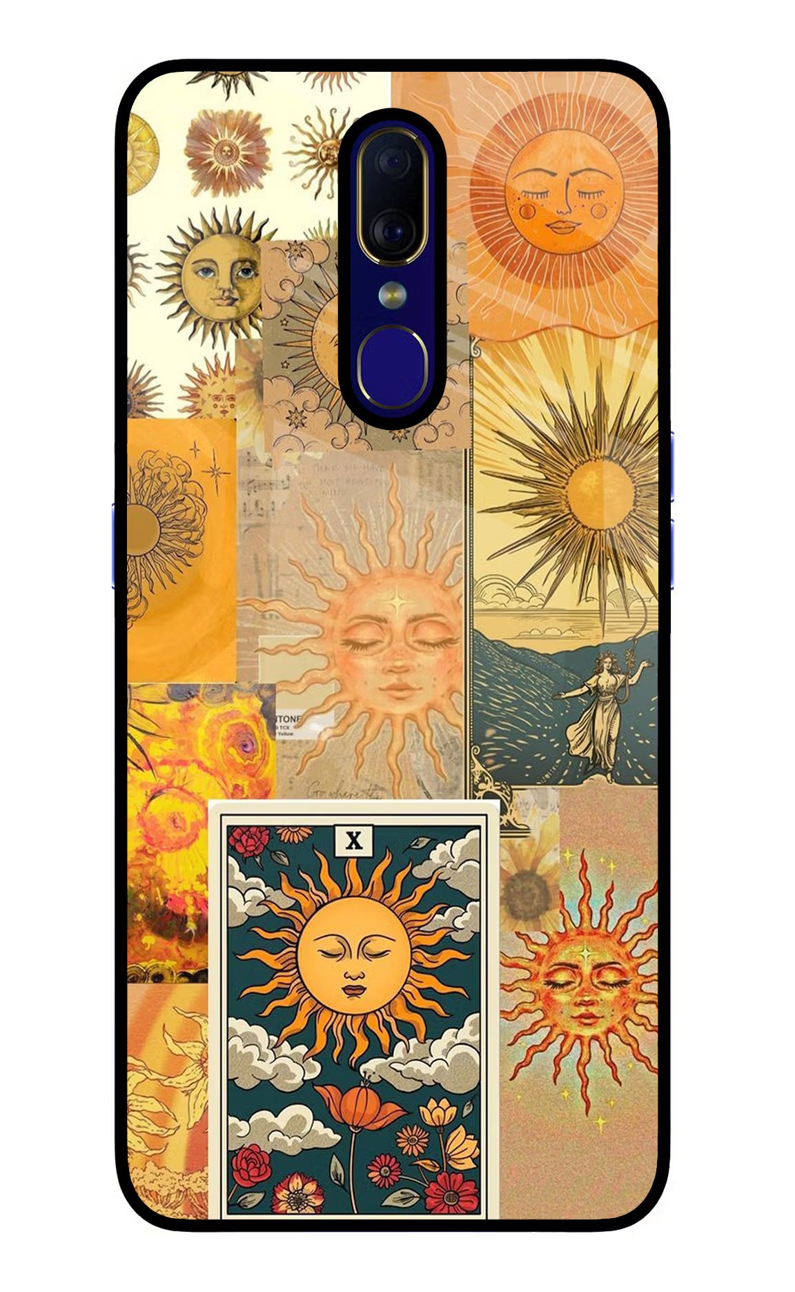 Sun Oppo F11 Glass Case Back Cover by Casekaro