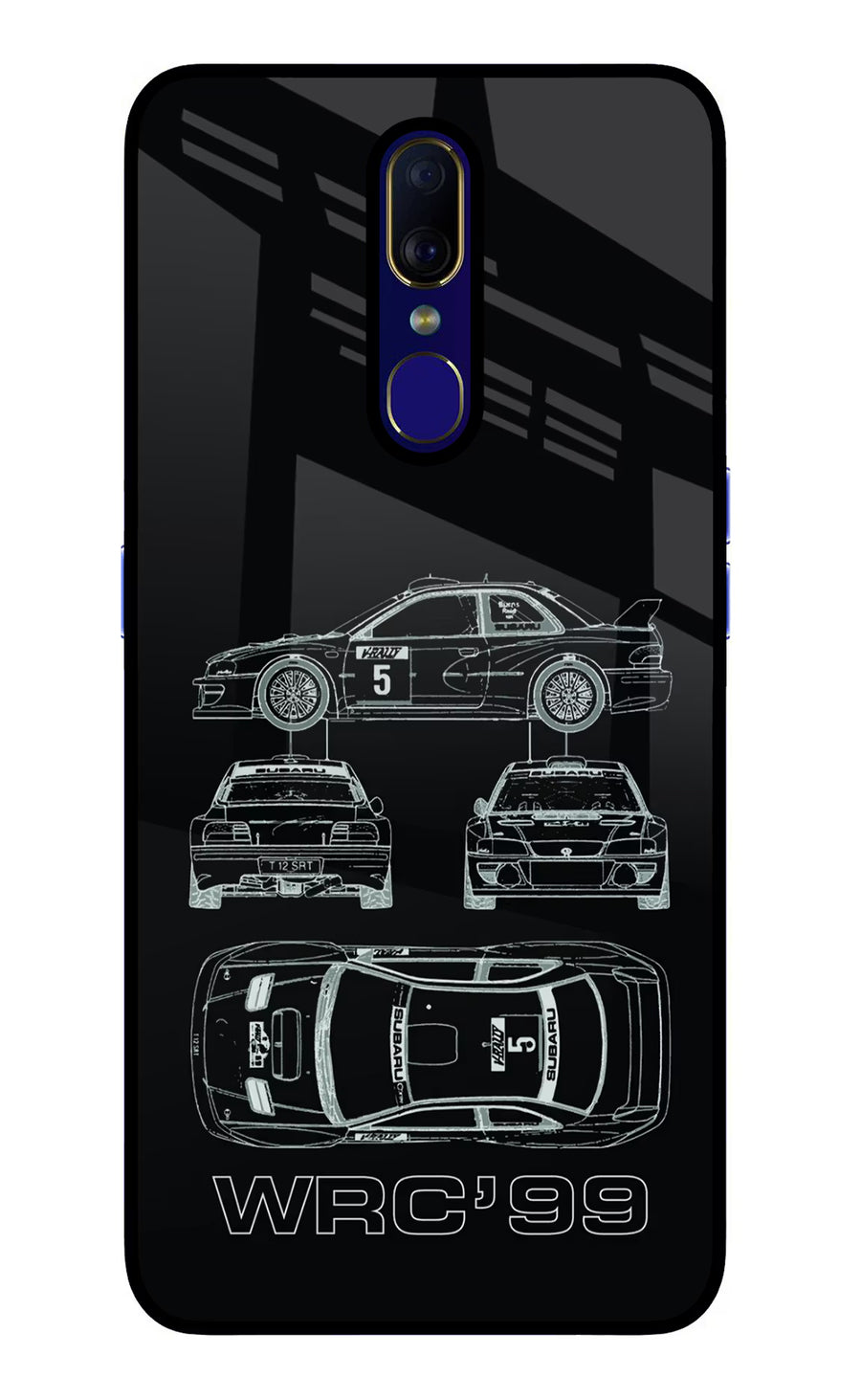 WRC'99 Oppo F11 Back Cover, Glass case