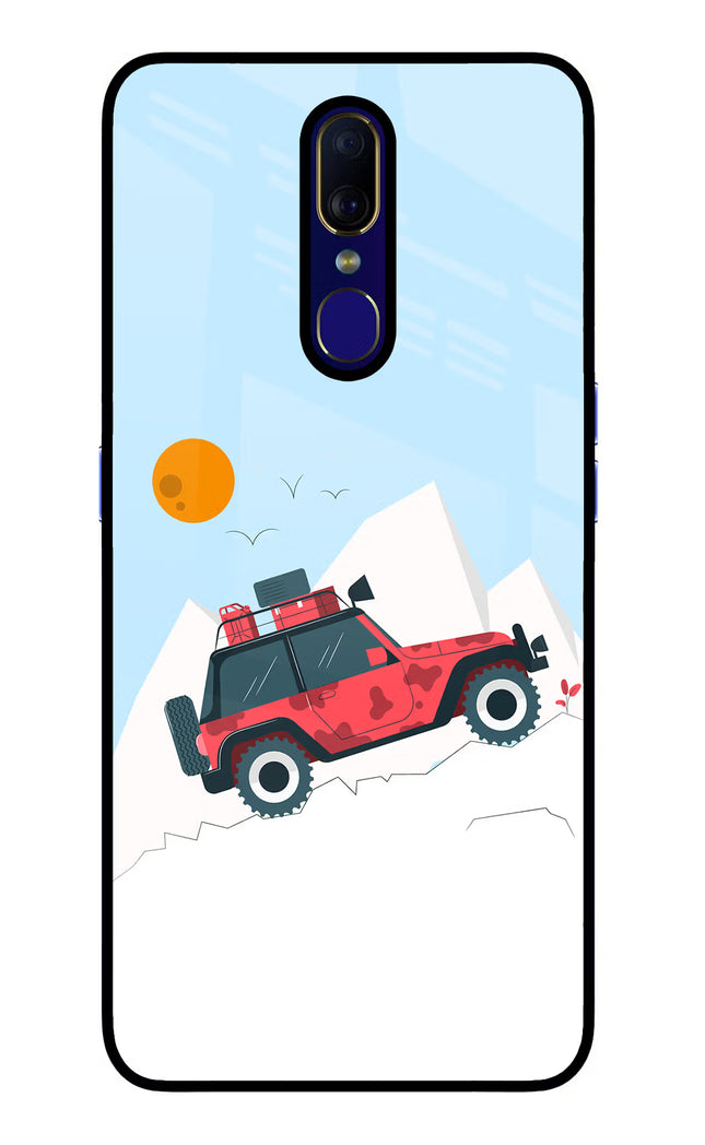 Mountain Trail Beast Oppo F11 Glass Case Back Cover by Casekaro