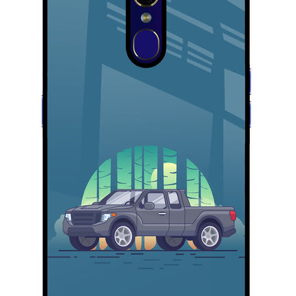 Retro Garage Vibe Oppo F11 Glass Case Back Cover by Casekaro