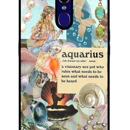 Aquarius Zodiac Oppo F11 Glass Case Back Cover by Casekaro