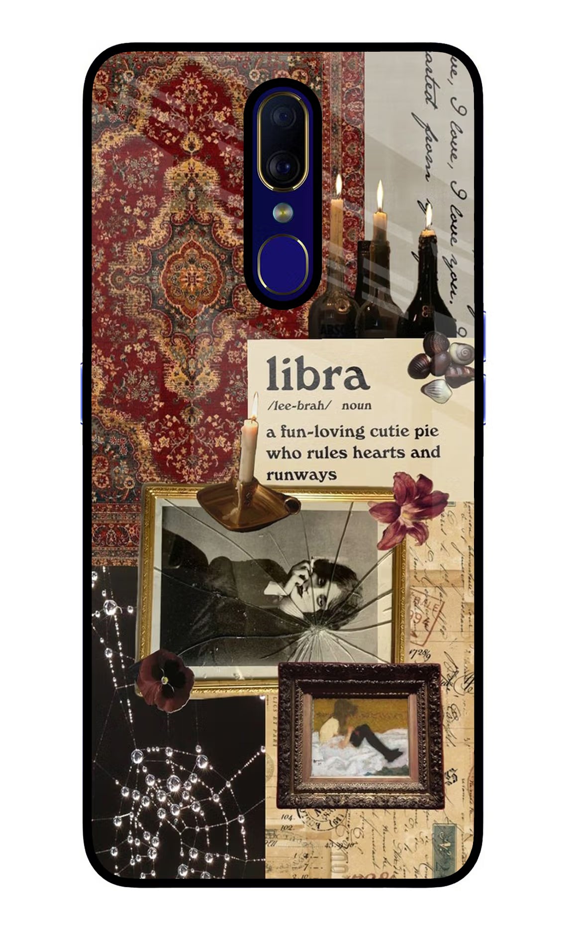 Libra Zodiac Oppo F11 Glass Case Back Cover by Casekaro