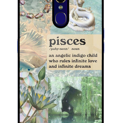 Pisces Zodiac Oppo F11 Glass Case Back Cover by Casekaro