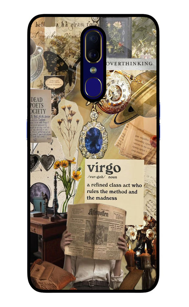 Virgo Zodiac Oppo F11 Glass Case Back Cover by Casekaro