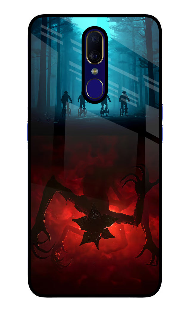 Ordinary Things Downside Up Oppo F11 Glass Case Back Cover by Casekaro
