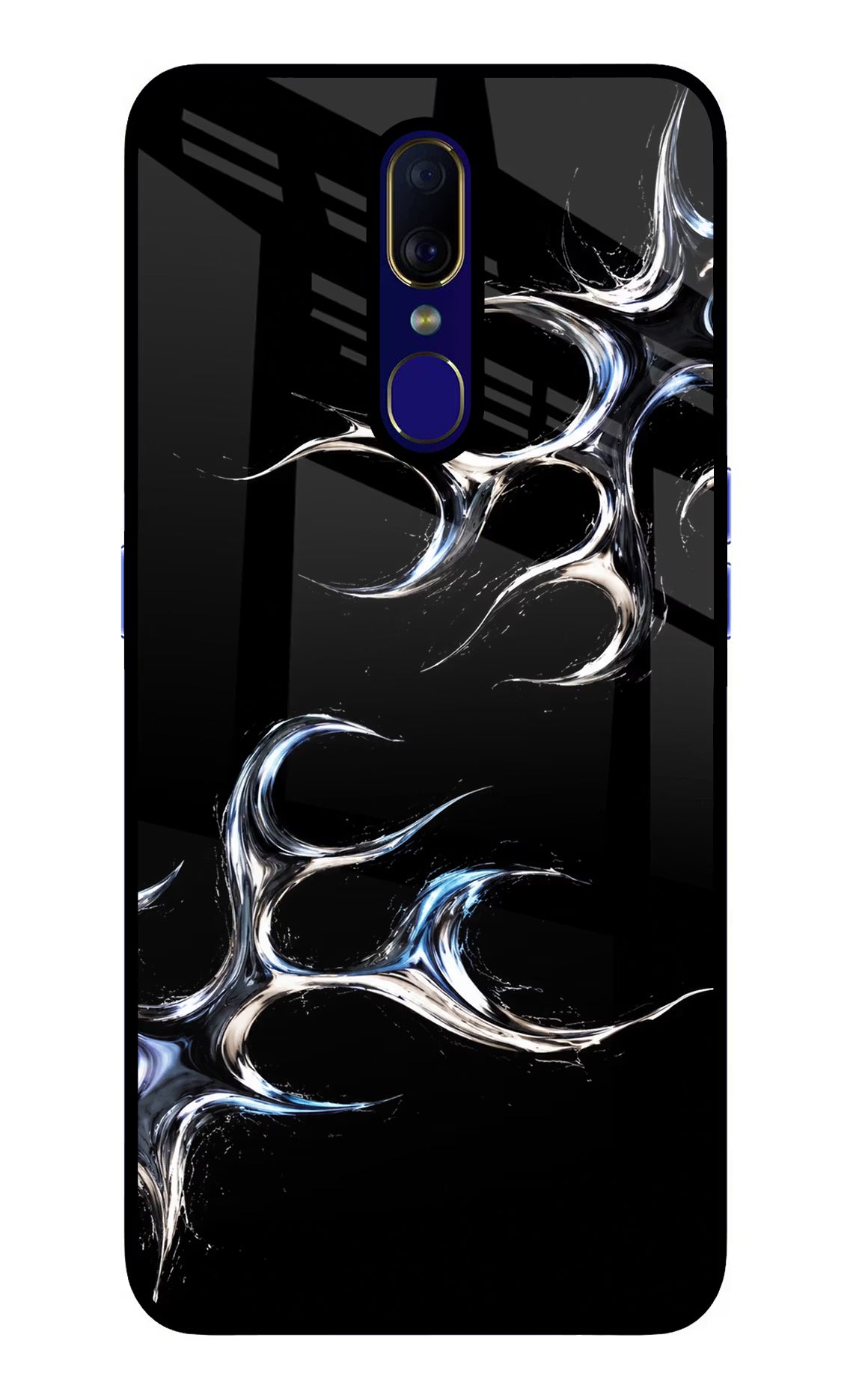 Chrome Tribal Oppo F11 Glass Case