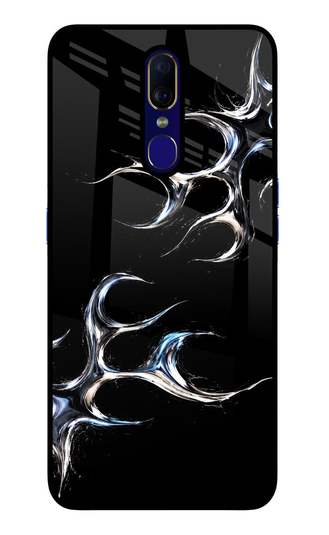 Chrome Tribal Oppo F11 Glass Case Back Cover by Casekaro