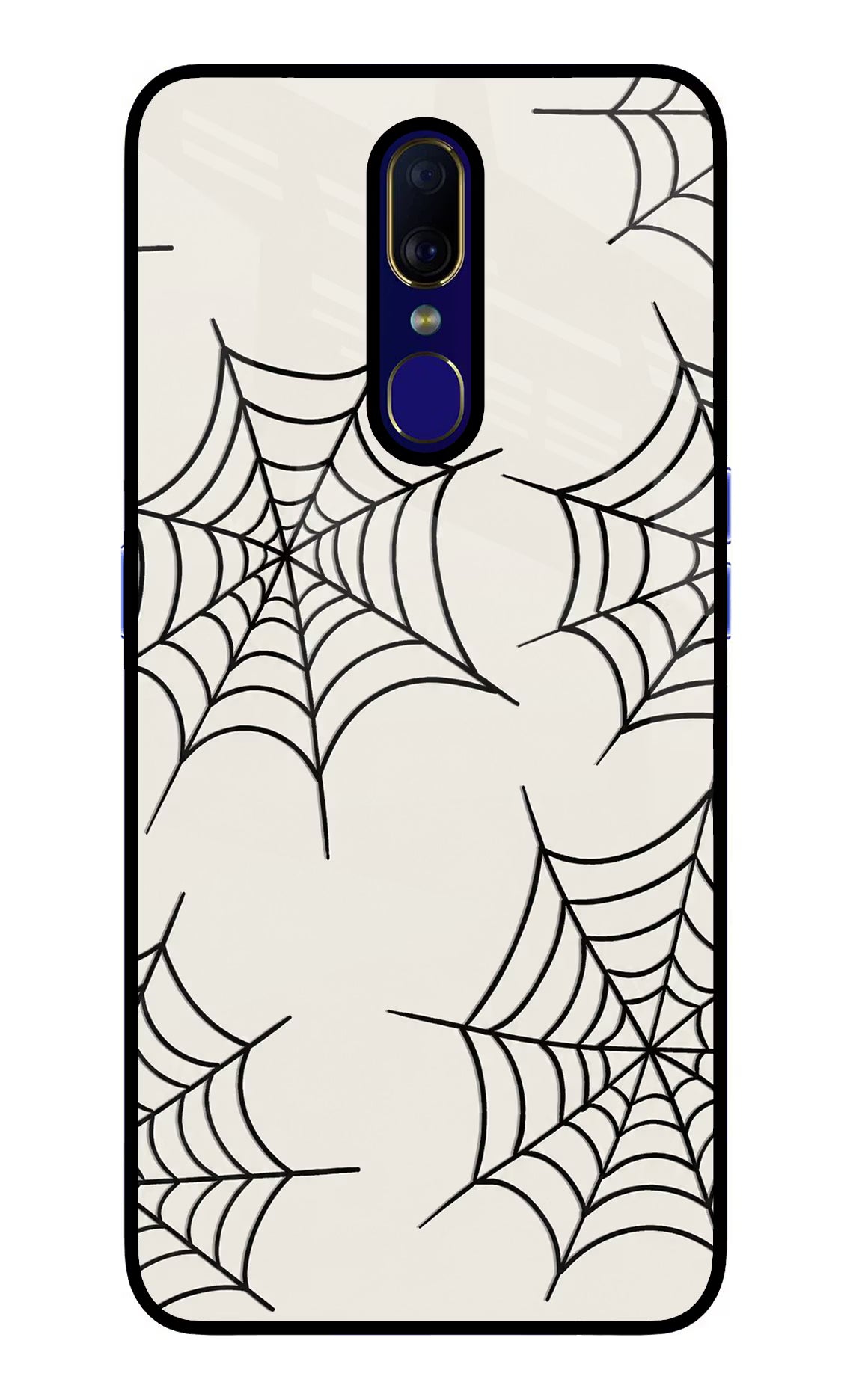Spider Web Oppo F11 Glass Case