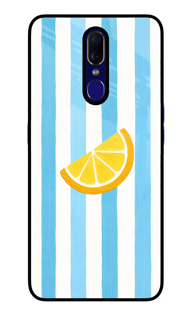 Summer Lemon Oppo F11 Glass Case Back Cover by Casekaro