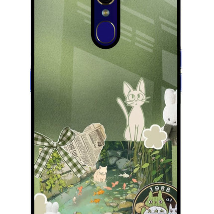 Aesthetic anime Oppo F11 Glass Case Back Cover by Casekaro
