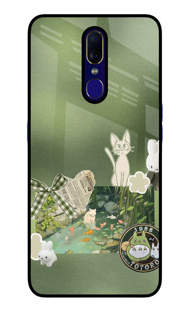 Aesthetic anime Oppo F11 Glass Case Back Cover by Casekaro