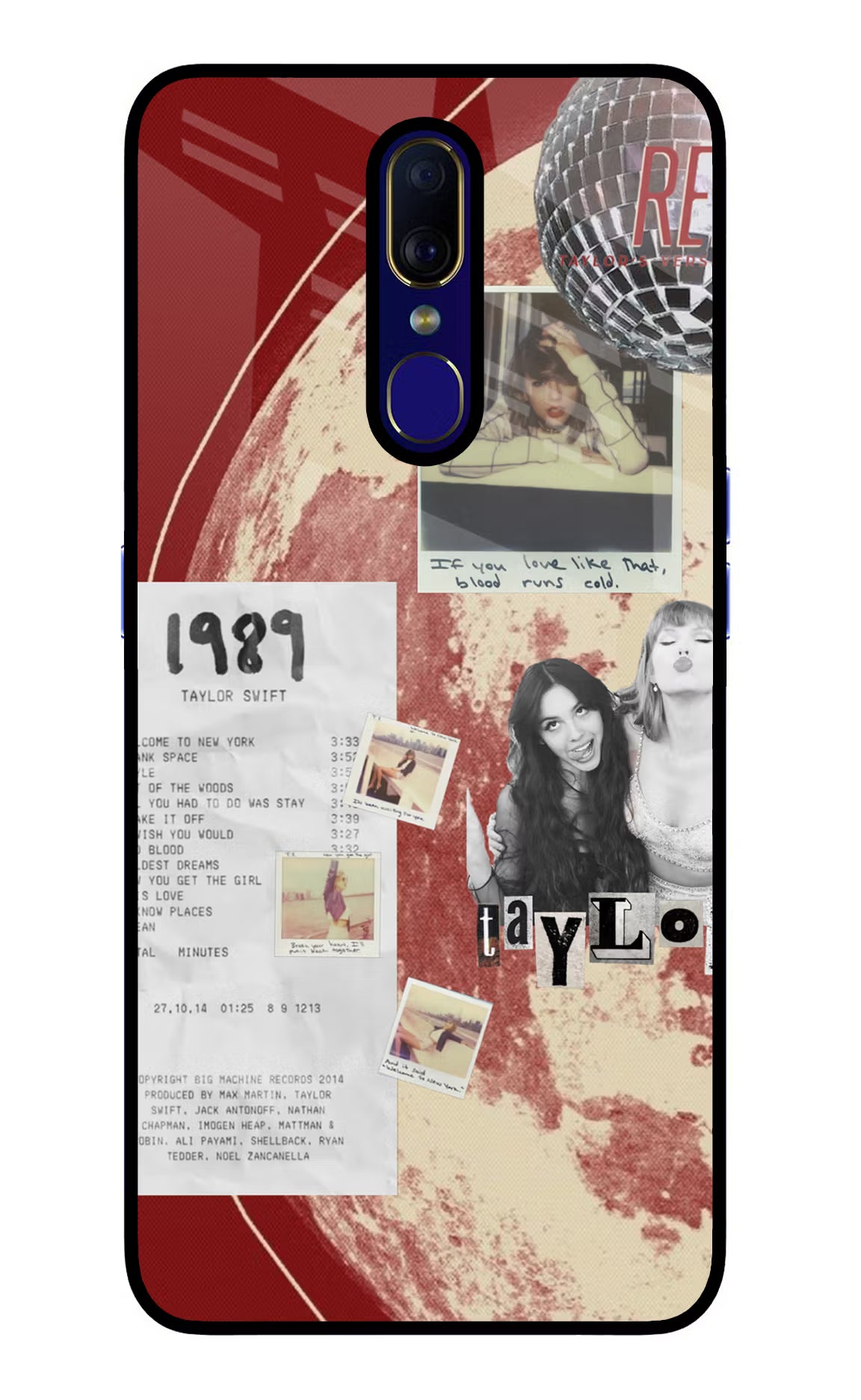 Taylor Swift Oppo F11 Glass Case