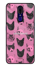 Pink Cats Oppo F11 Glass Case