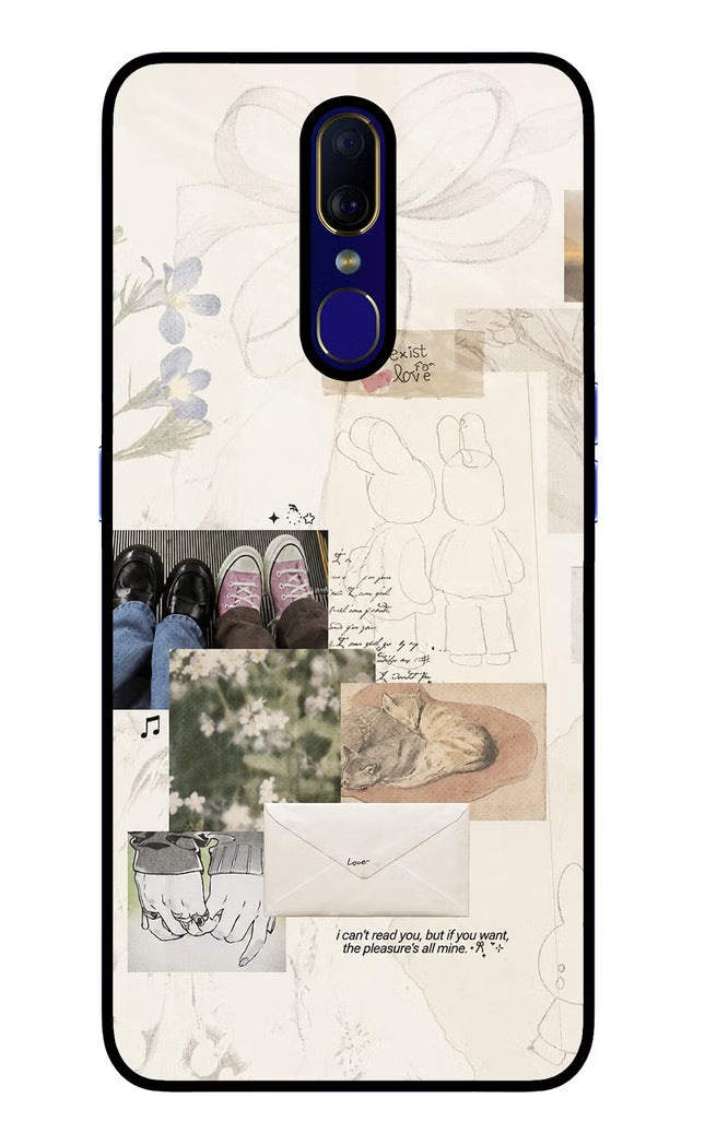 Soft Aesthetic Oppo F11 Glass Case Back Cover by Casekaro