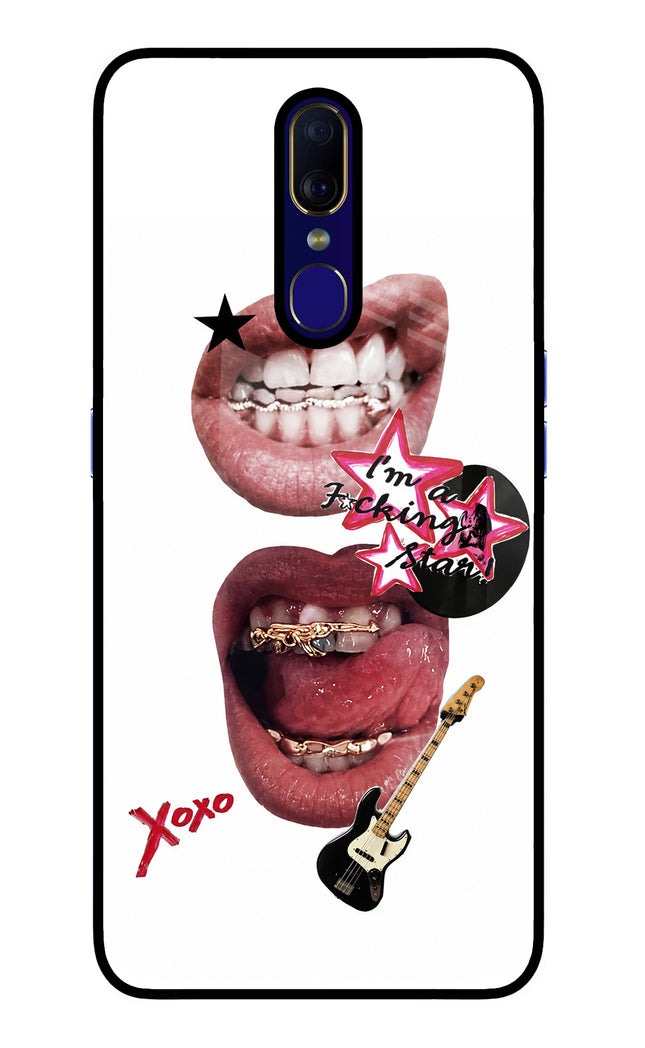 Rockstar Oppo F11 Glass Case Back Cover by Casekaro