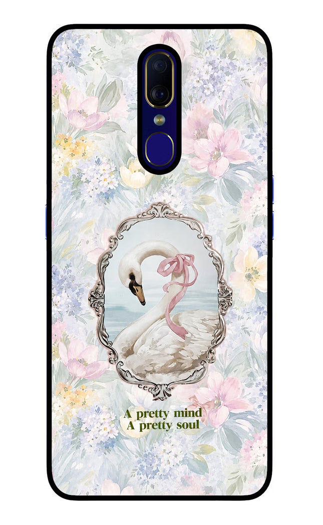 Pretty Mind Pretty Soul Oppo F11 Glass Case Back Cover by Casekaro