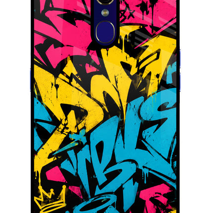Graffiti Vibe Oppo F11 Glass Case Back Cover by Casekaro