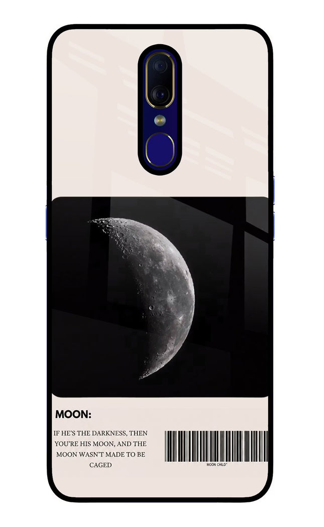 Moon Phase Oppo F11 Glass Case Back Cover by Casekaro