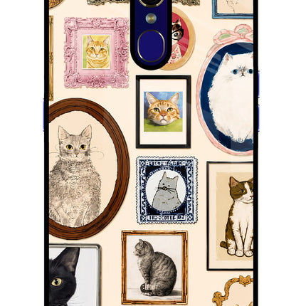 Mirror Cats Oppo F11 Glass Case Back Cover by Casekaro