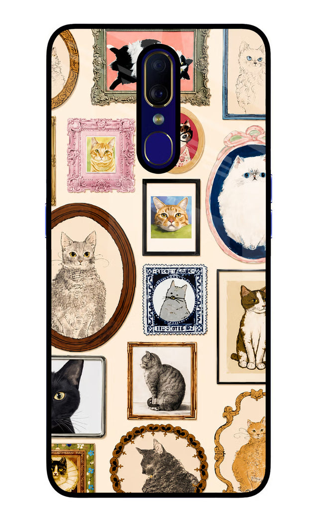 Mirror Cats Oppo F11 Glass Case Back Cover by Casekaro