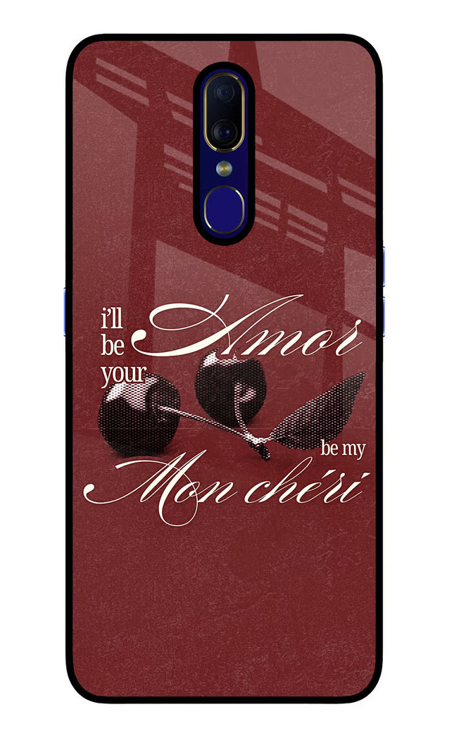 Velvet Cherry Oppo F11 Glass Case Back Cover by Casekaro