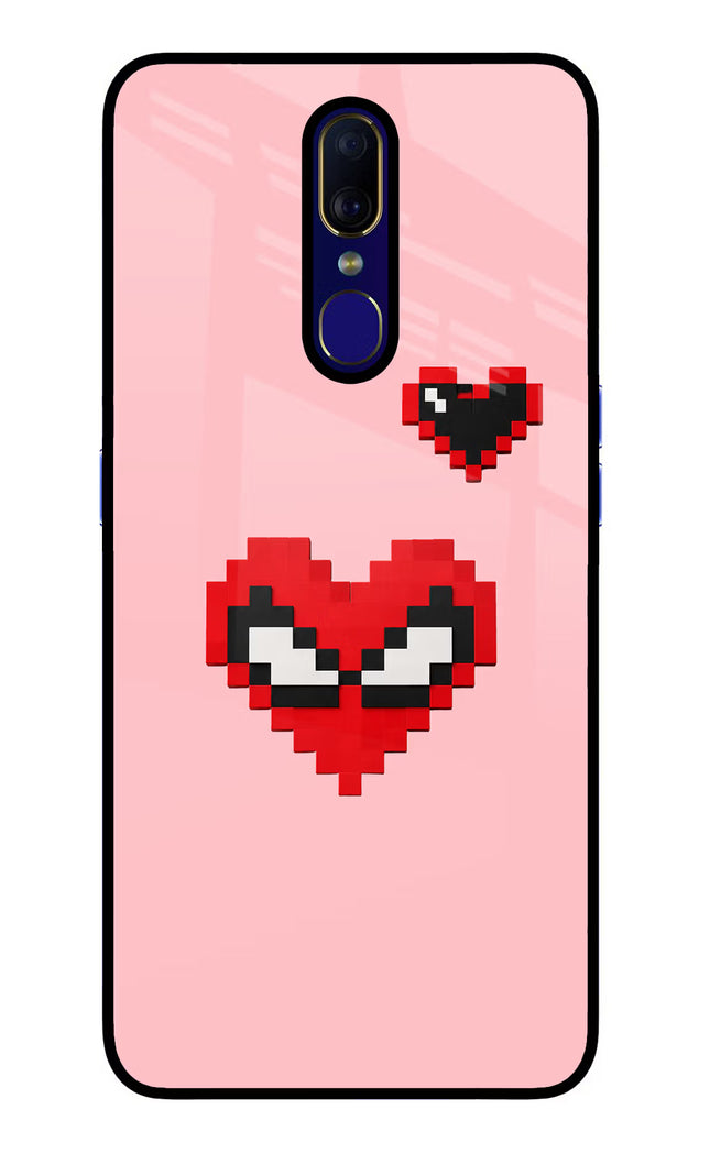 Gwen Heart Oppo F11 Glass Case Back Cover by Casekaro